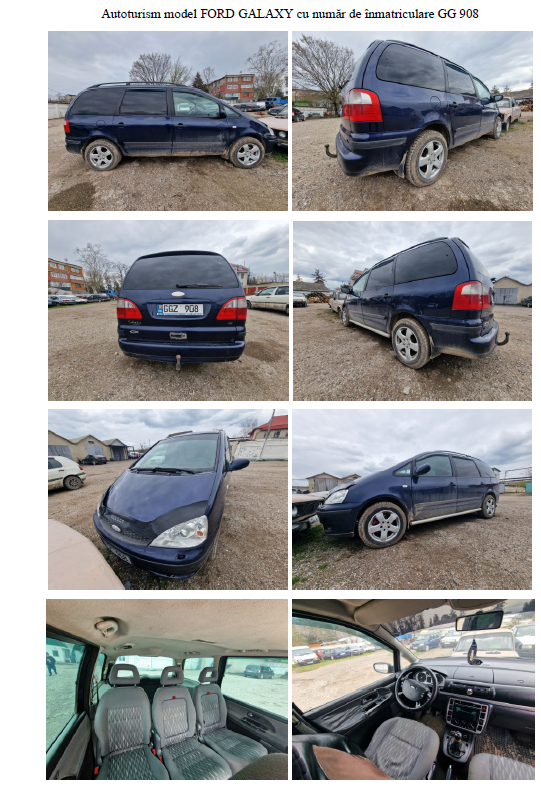 Autoturismul model FORD GALAXY cu număr de înmatriculare GGZ 908, anul 2003